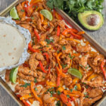 sheet pan chicken fajitas in the oven