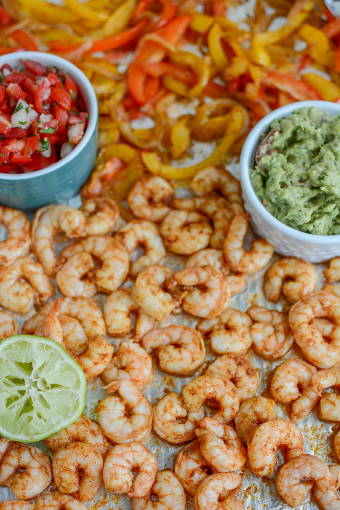 Sheet Pan Shrimp Fajitas