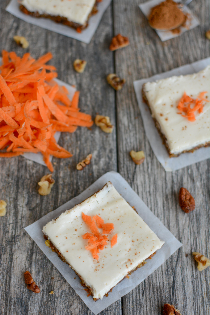 no bake carrot cake cream cheese bars