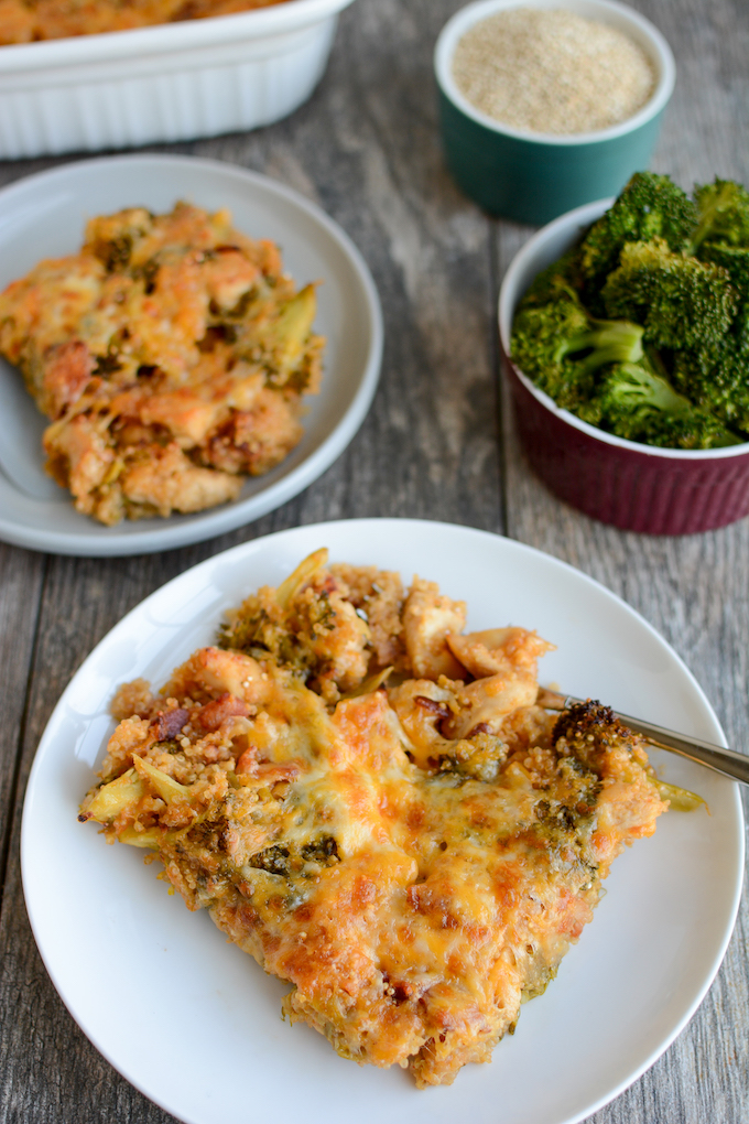gluten-free broccoli chicken quinoa casserole 