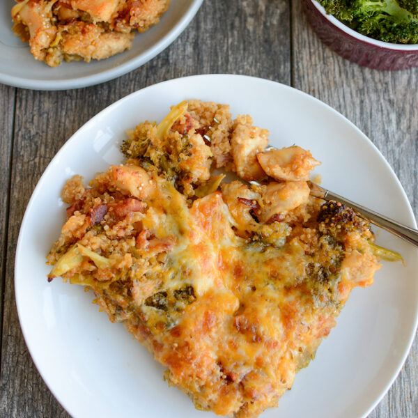 broccoli chicken quinoa bake