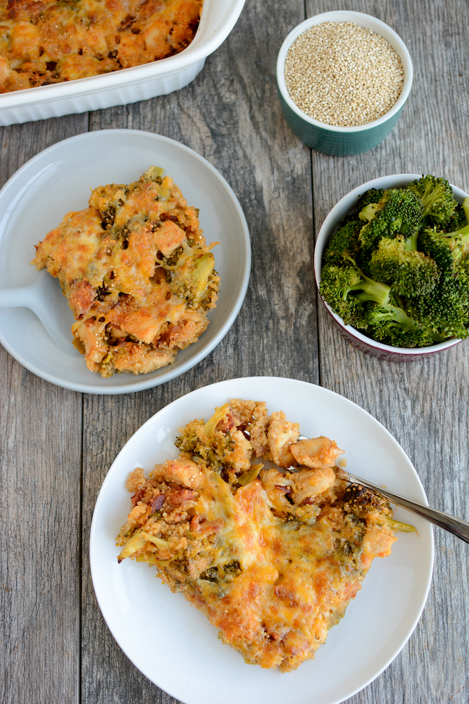 chicken and broccoli quinoa casserole