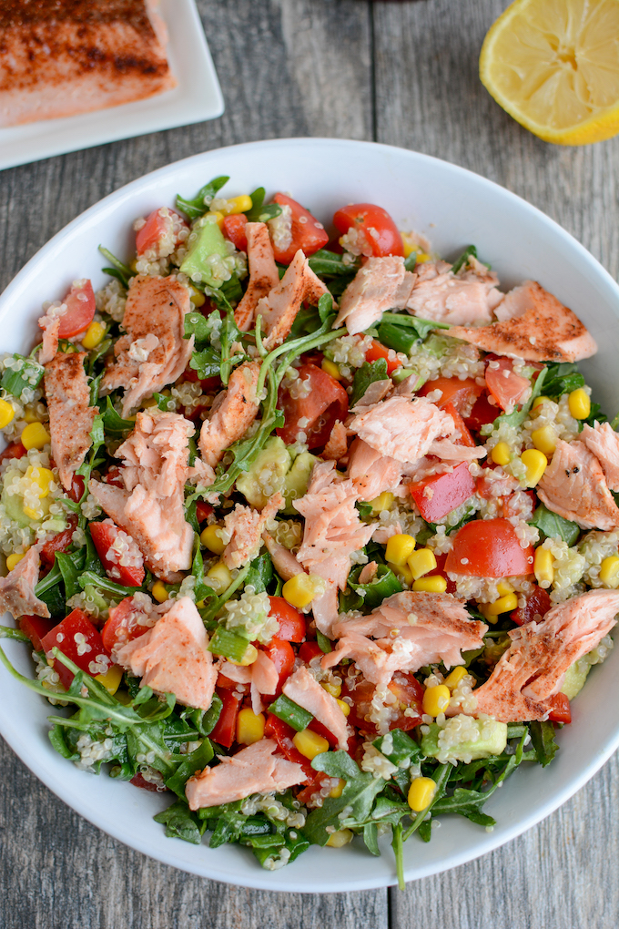 Salmon Quinoa Salad 6 salmon quinoa bowl recipe