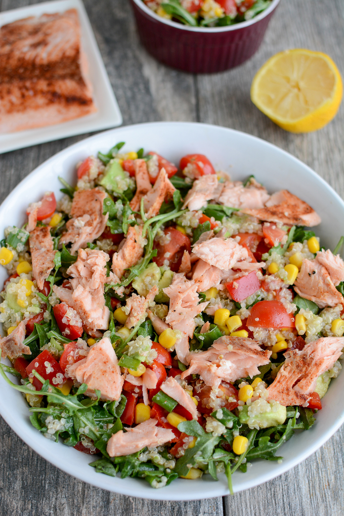 salmon quinoa salad