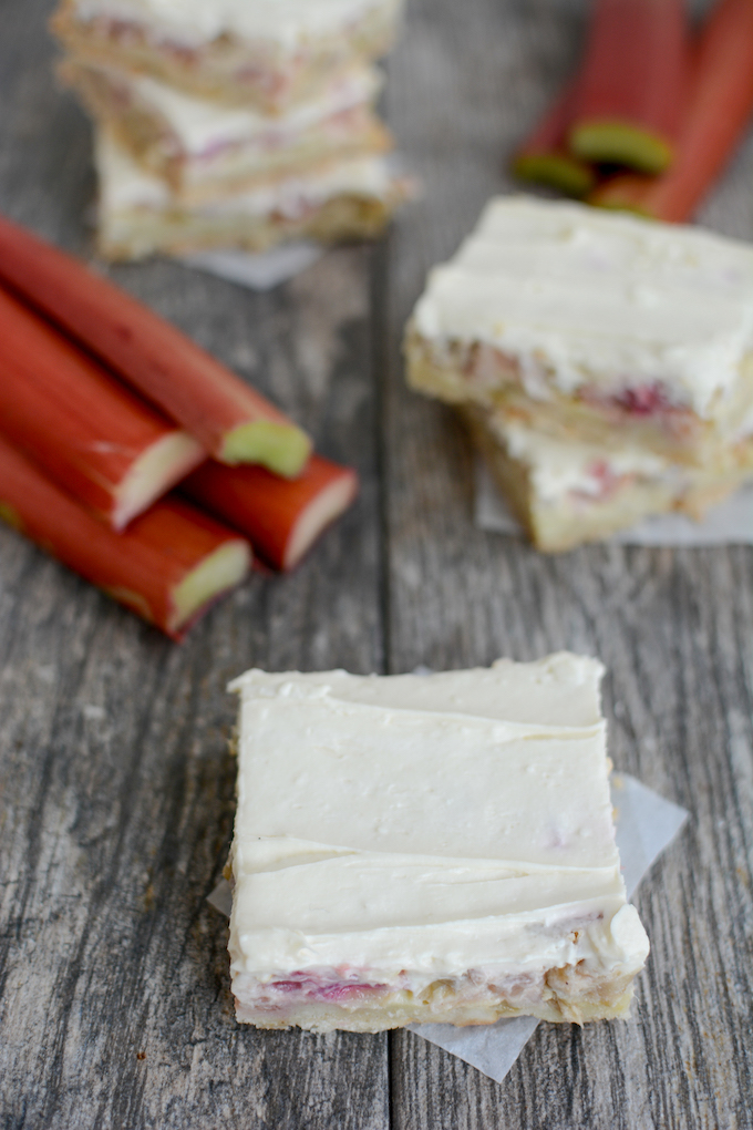 rhubarb custard bars