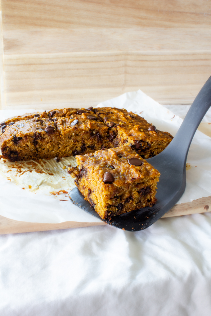 Chocolate Chip Pumpkin Bars with Quinoa 6 pumpkin chocolate chip bars with quinoa