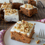 healthy gluten-free carrot cake with walnuts