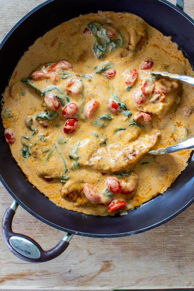 Creamy Tomato Chicken Pasta 11 chicken in creamy tomato sauce