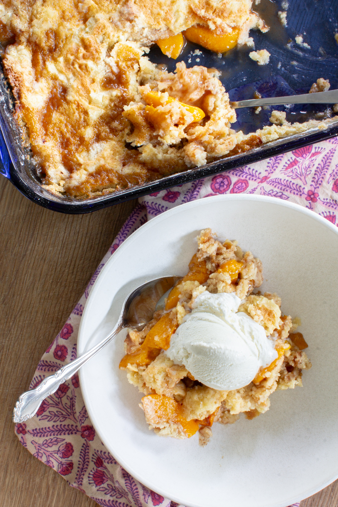 Peach Cobbler Dump Cake 7 easy peach dump cake