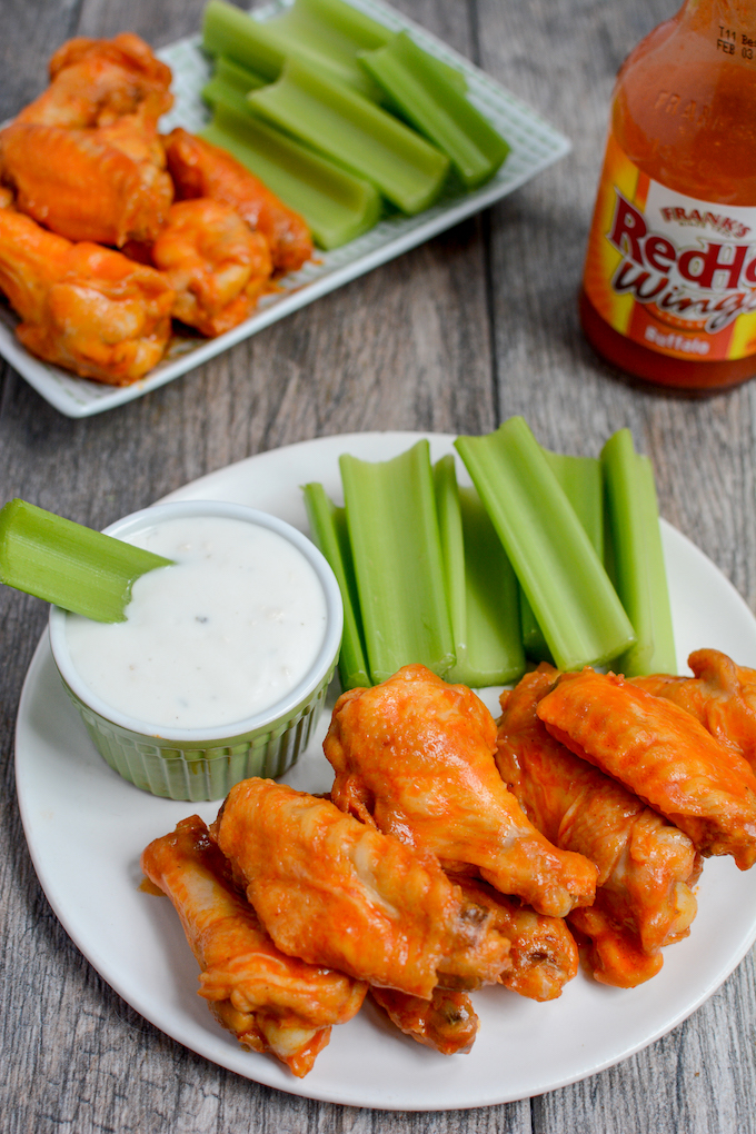 Air Fryer Buffalo Chicken Wings 2 air fryer buffalo chicken wings with celery and blue cheese