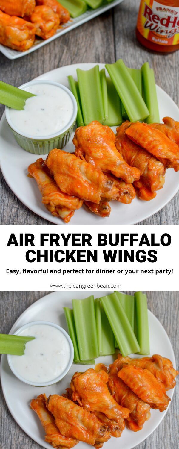 Air Fryer Buffalo Chicken Wings 7 This air fryer chicken wings recipe is quick, easy and flavorful. They're perfect for a weeknight dinner or a party appetizer and can be tossed in any sauce you like!