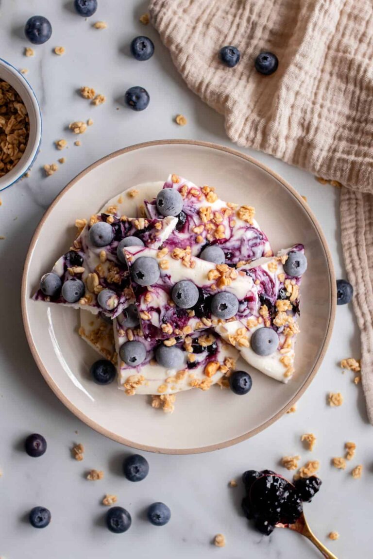 Cottage Cheese Protein Snacks 17 blueberry frozen cottage cheese bark