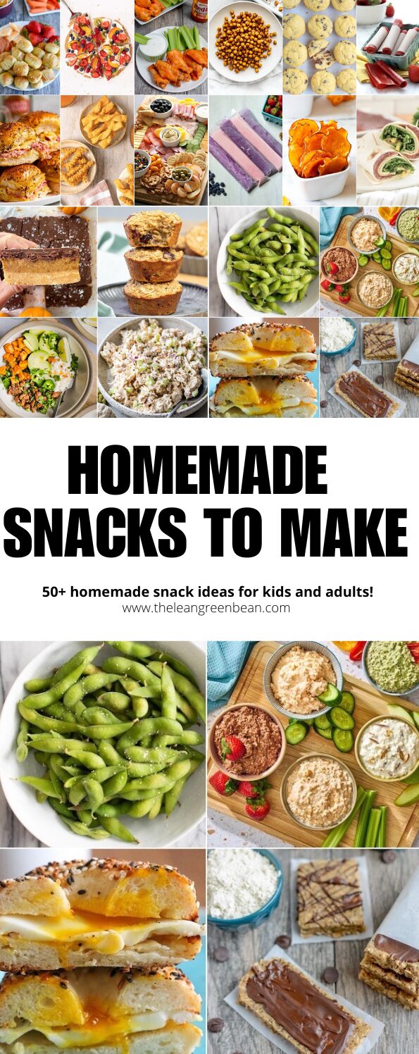 50+ Easy Homemade Snacks To Make 11 Here are some ideas for easy homemade snacks to make that are healthy and kid-friendly. Many can be made ahead of time and are great for eating on the go!