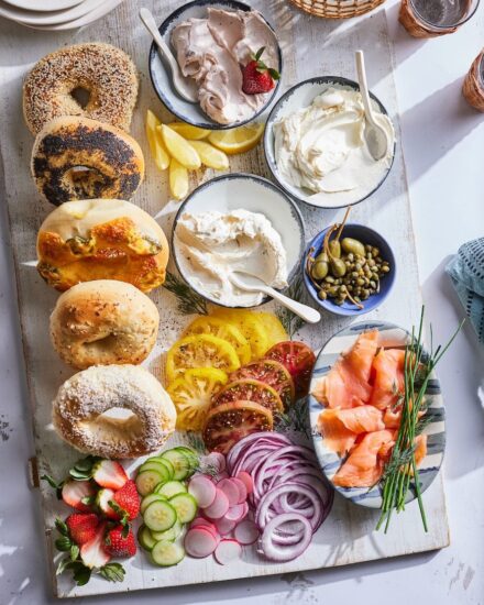 15+ Christmas Breakfast Ideas 21 smoked salmon bagel bar