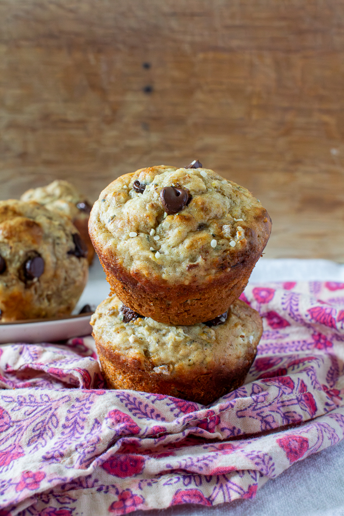 healthy banana cottage cheese muffins
