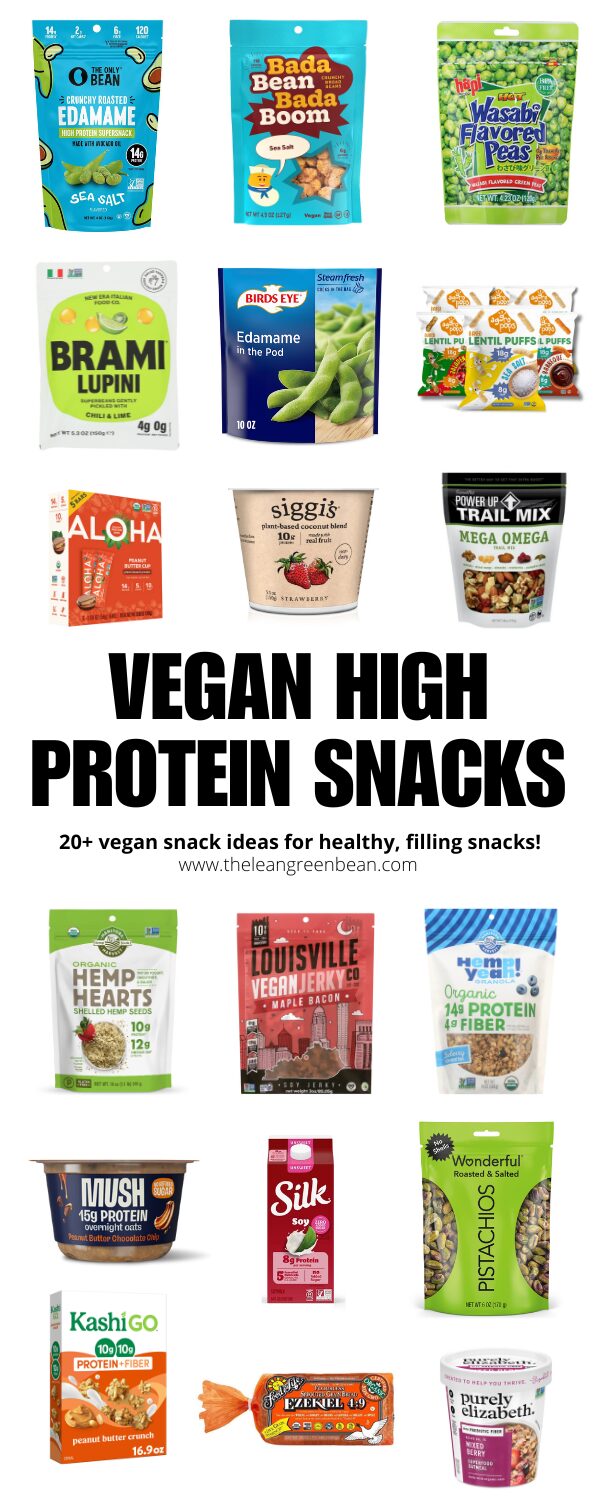High Protein Vegan Snacks 12 These high-protein vegan snacks are great for both adding to meals and pairing together for satisfying, high-protein snacks.