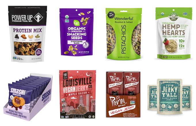 High Protein Vegan Snacks 7 vegan nuts and vegan jerky