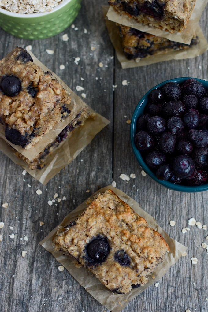 blueberry breakfast bars with oats