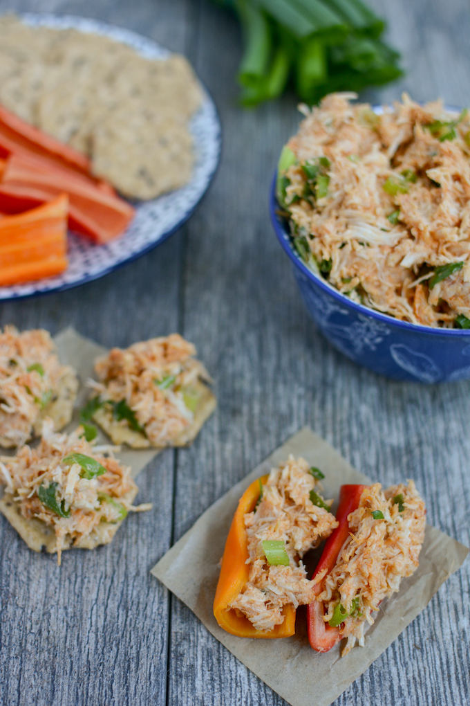Easy Chicken Salad 7 easy chicken salad with crackers and bell peppers