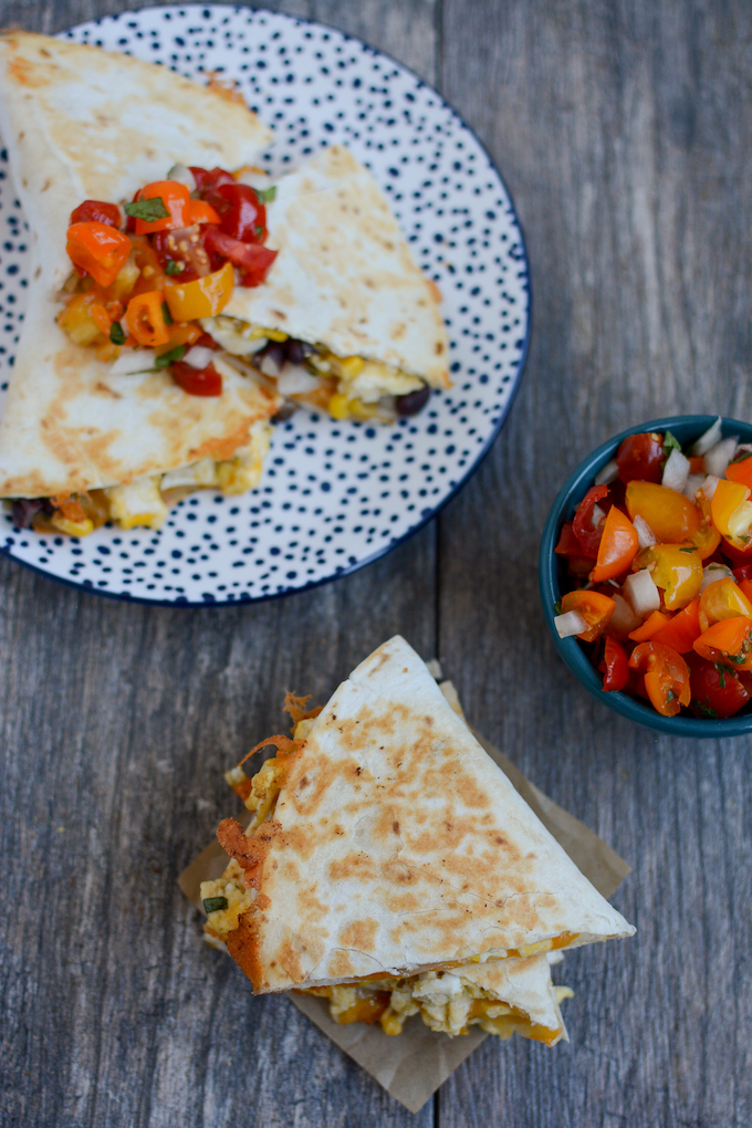 Breakfast Quesadillas 2 freezer-friendly breakfast quesadillas in the air fryer