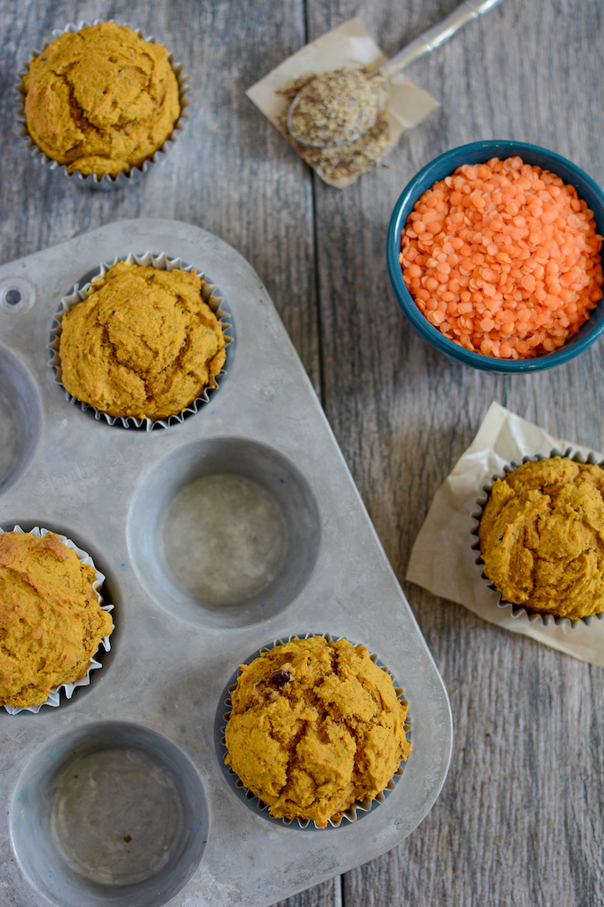 Healthy Pumpkin Muffins 7 healthy pumpkin muffins with lentils and flax for fiber